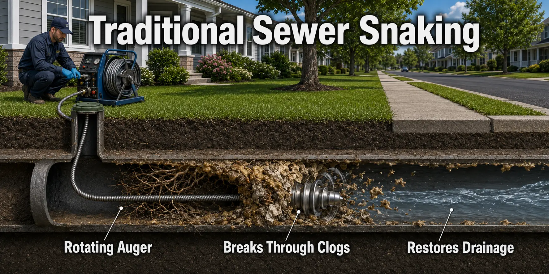 Arlington Virginia Sewer Snaking Pipes