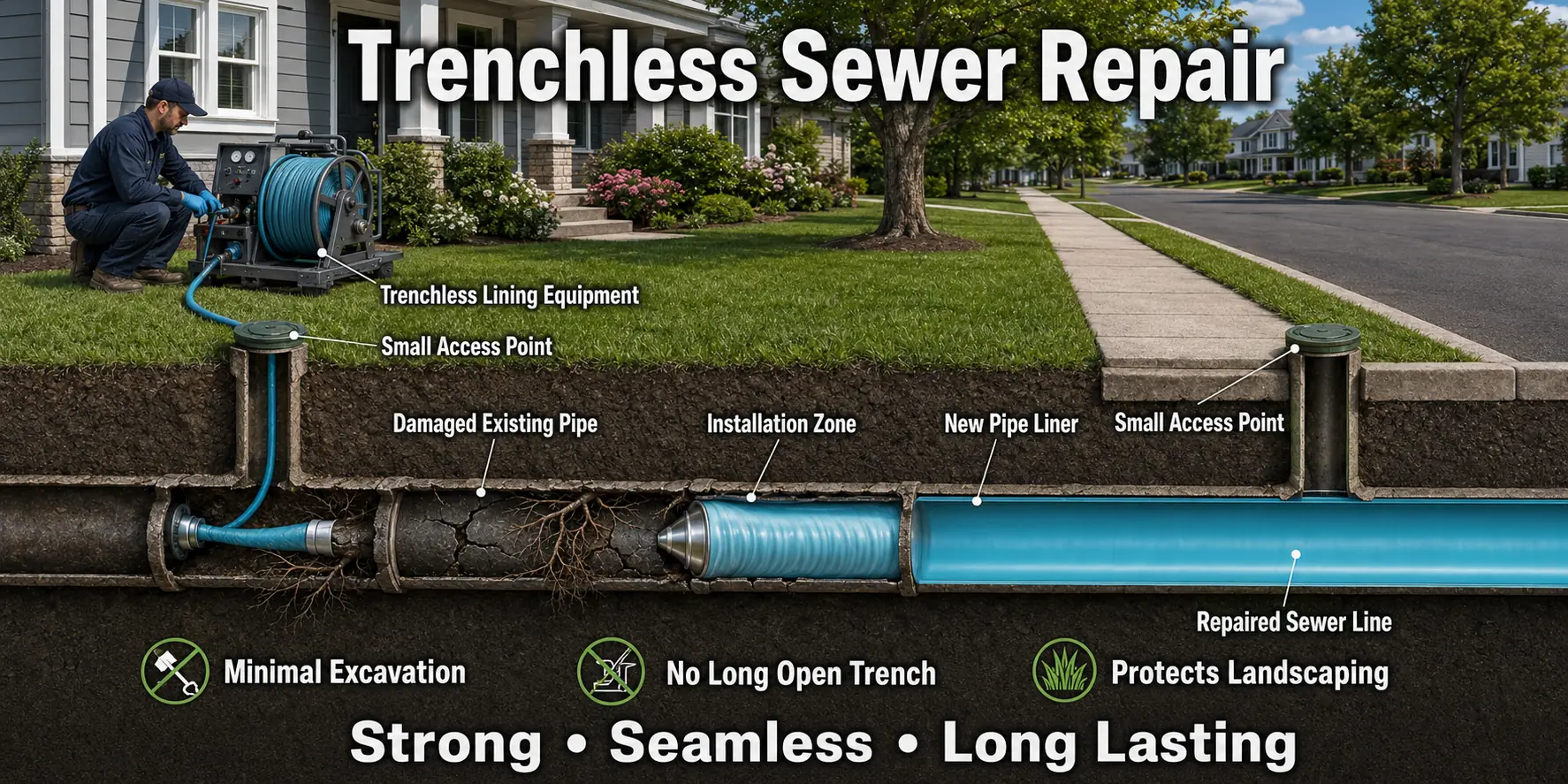 Arlington Virginia Trenchless Sewer Pipe Repair